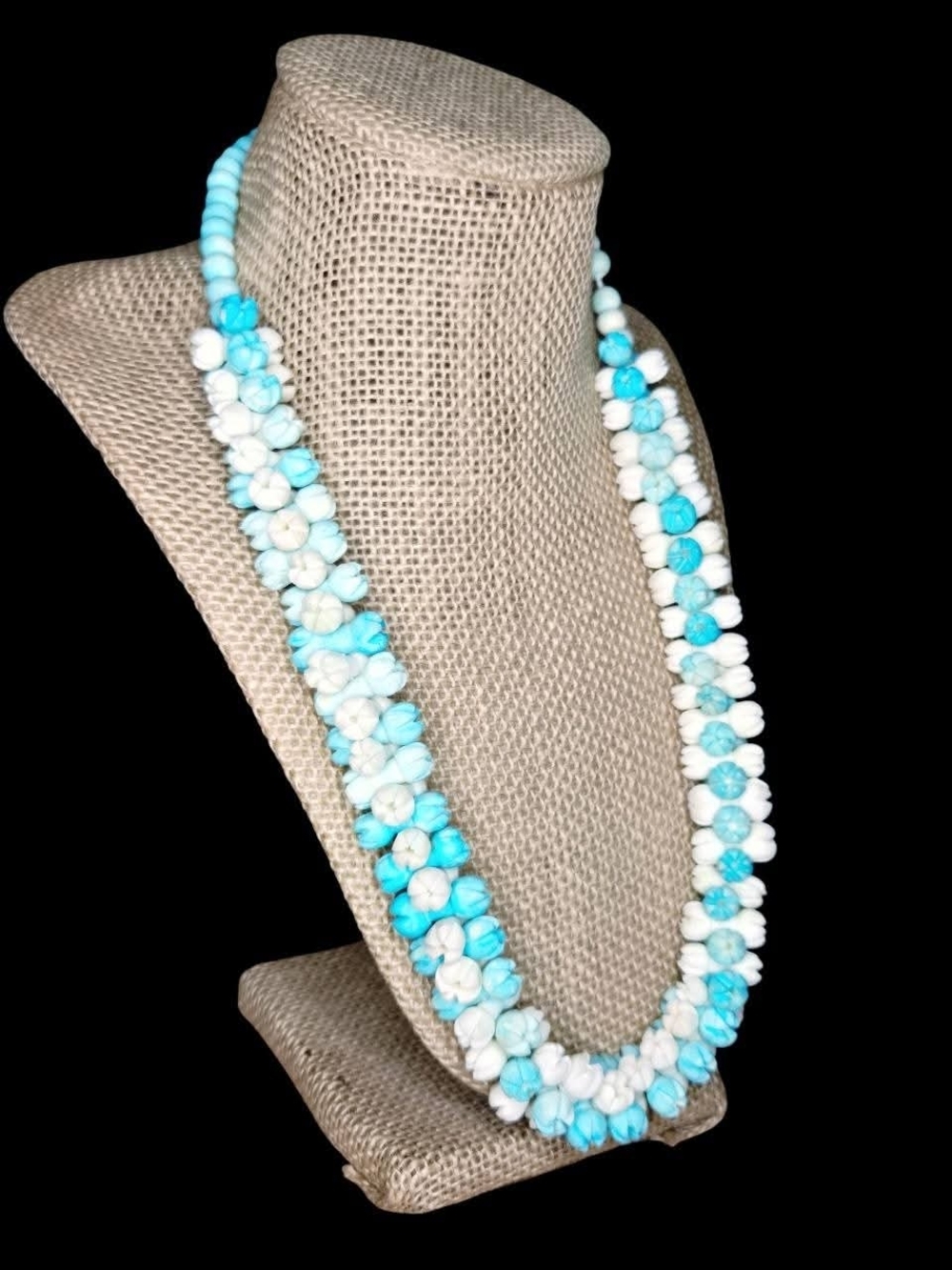 Vtg 1950s Pikake Flower Lei Necklace